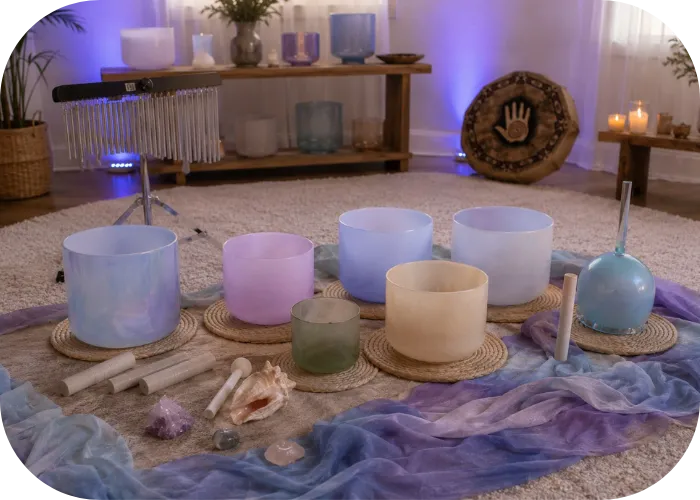Michele Newman High Vibe Life crystal bowl sound healing experiences