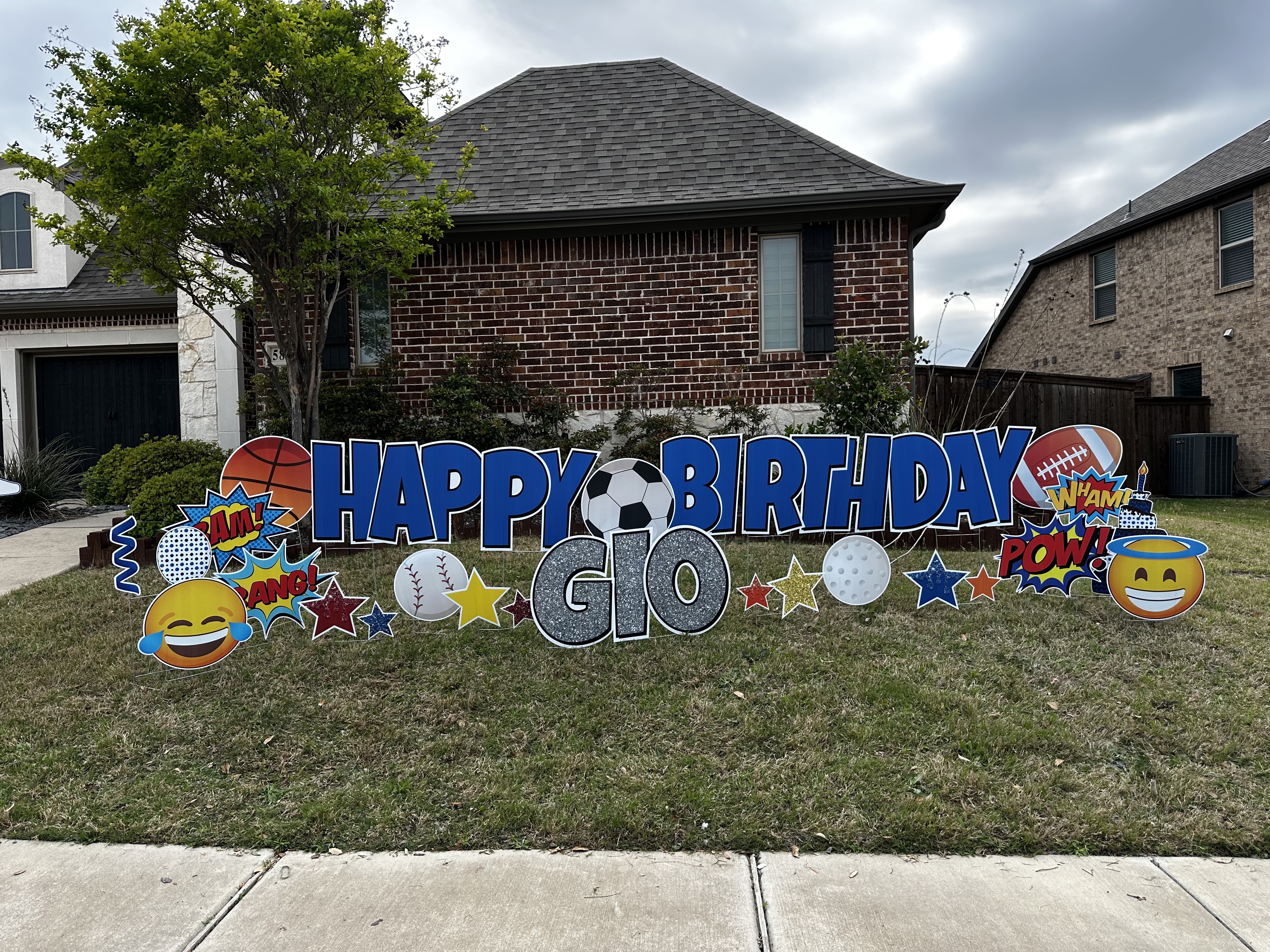 Joyful Sparkyard Greetings installation
