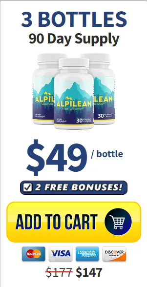 Alpilean 3 bottle cart