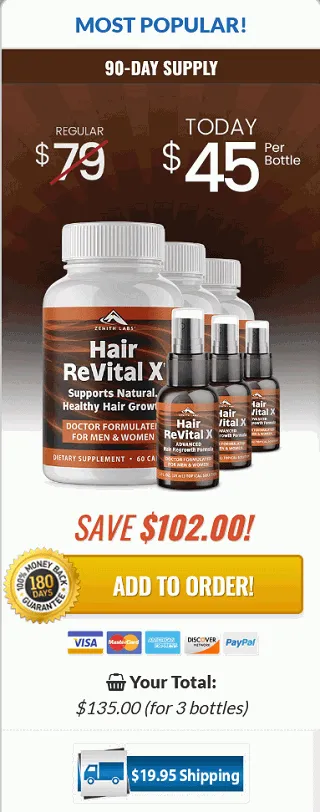 Hair ReVital X 3   bottle