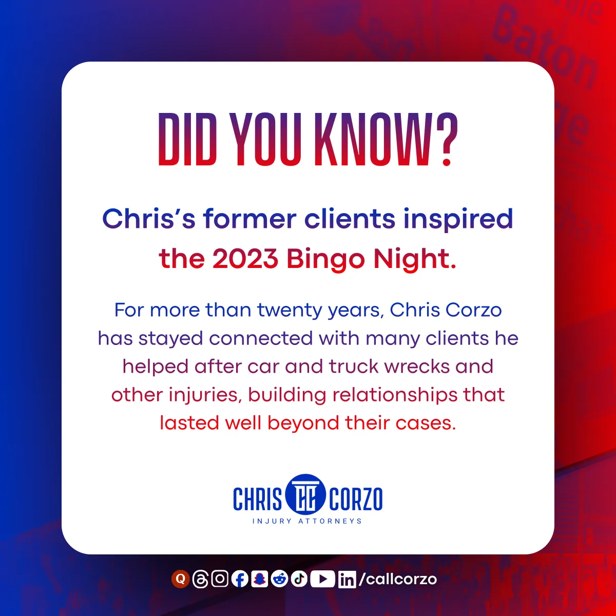 Team Corzo Bingo Night 2026 Returns Bigger and Better. Win $4,000 in Prizes Plus Family Adventure Rewards for Referrals