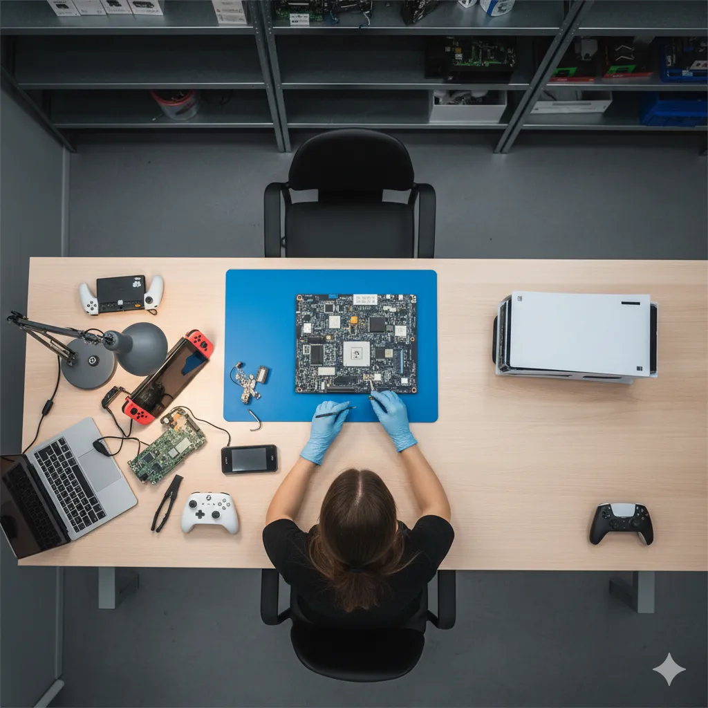 Curated phone accessories on a white background