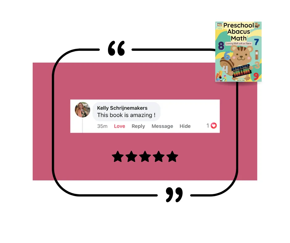 Testimonial about the "preschool abacus math workbook"