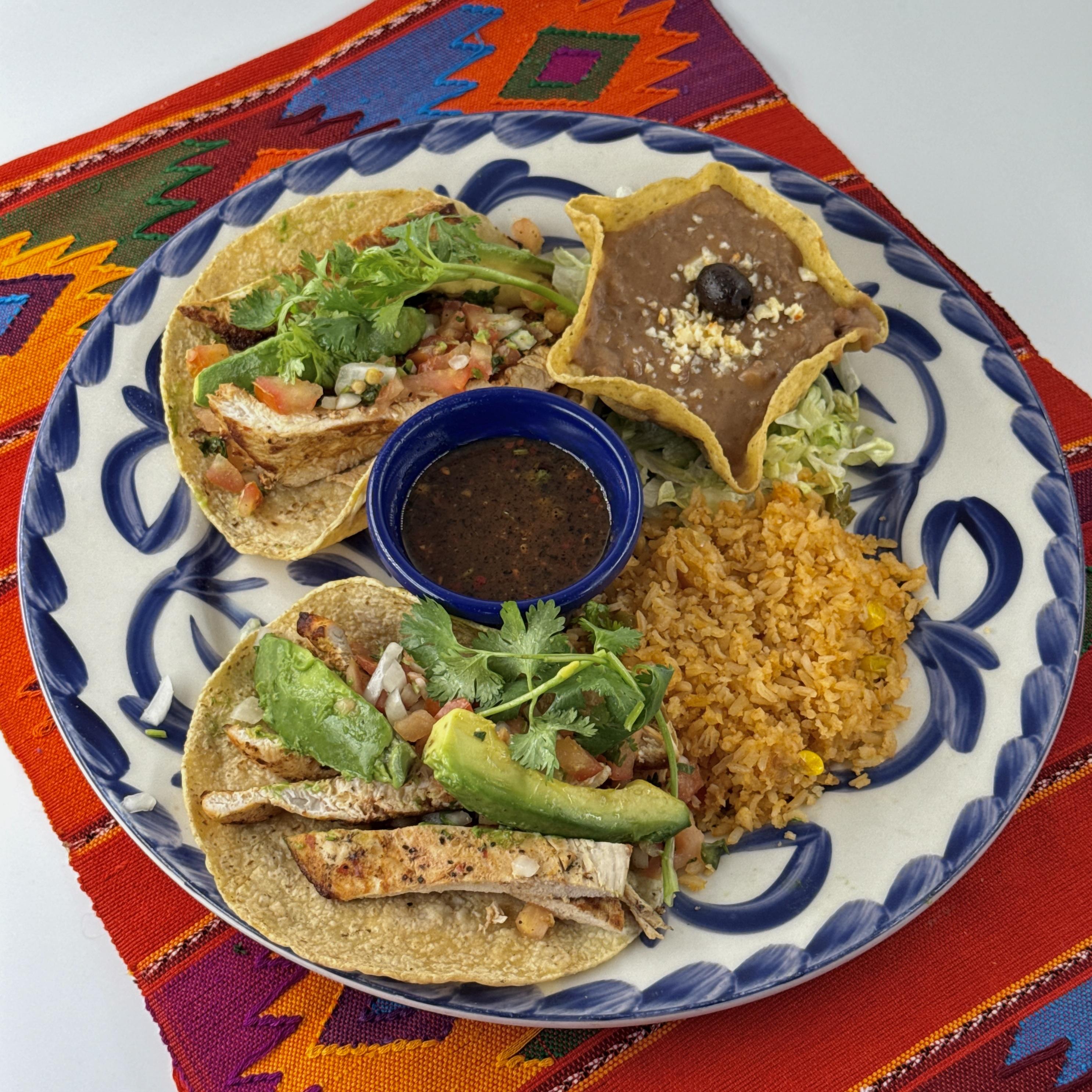 Chicken and avocado tacos — Casa de Pico Healthy Dining in La Mesa