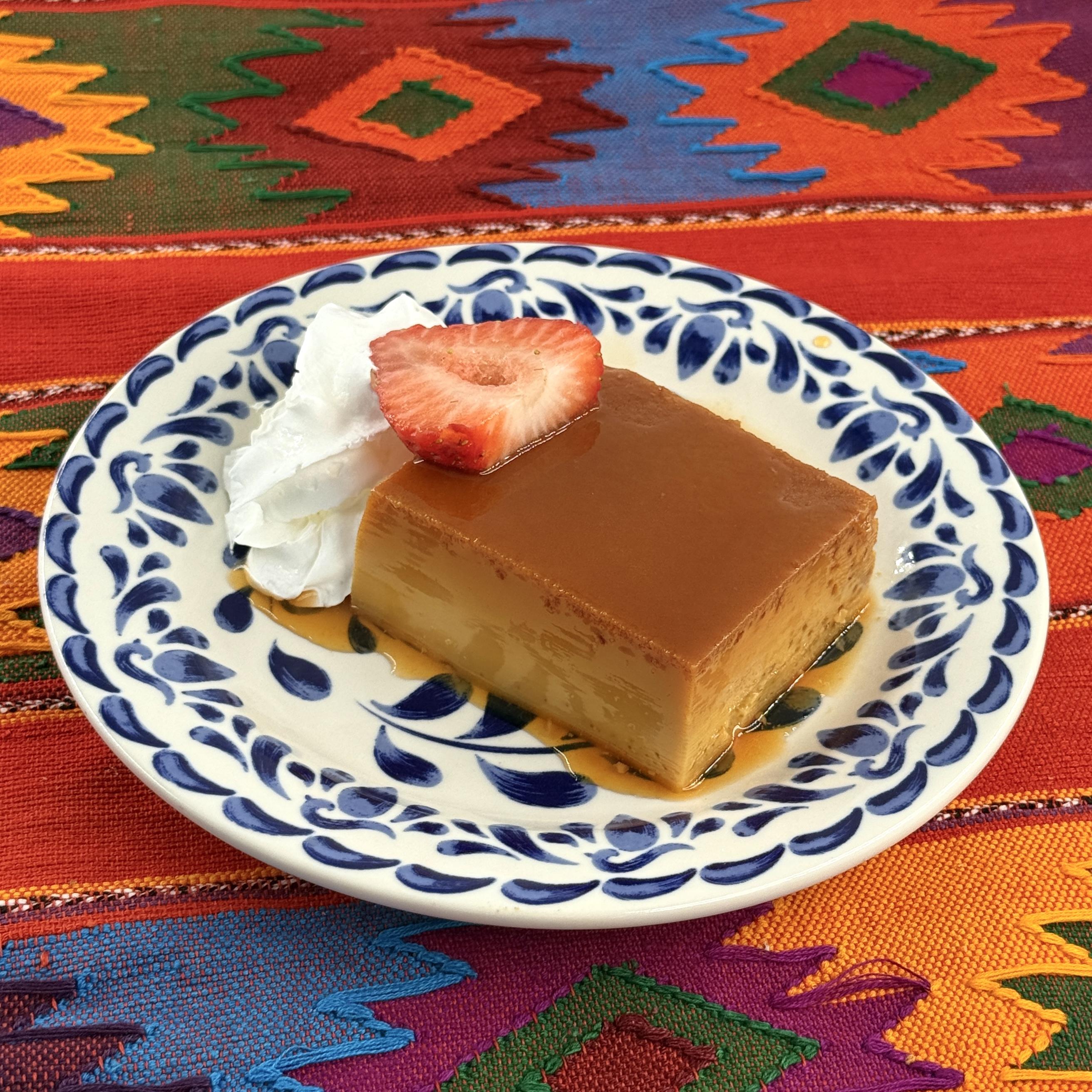 Flan, Traditional Mexican style custard with delicious caramel sauce.