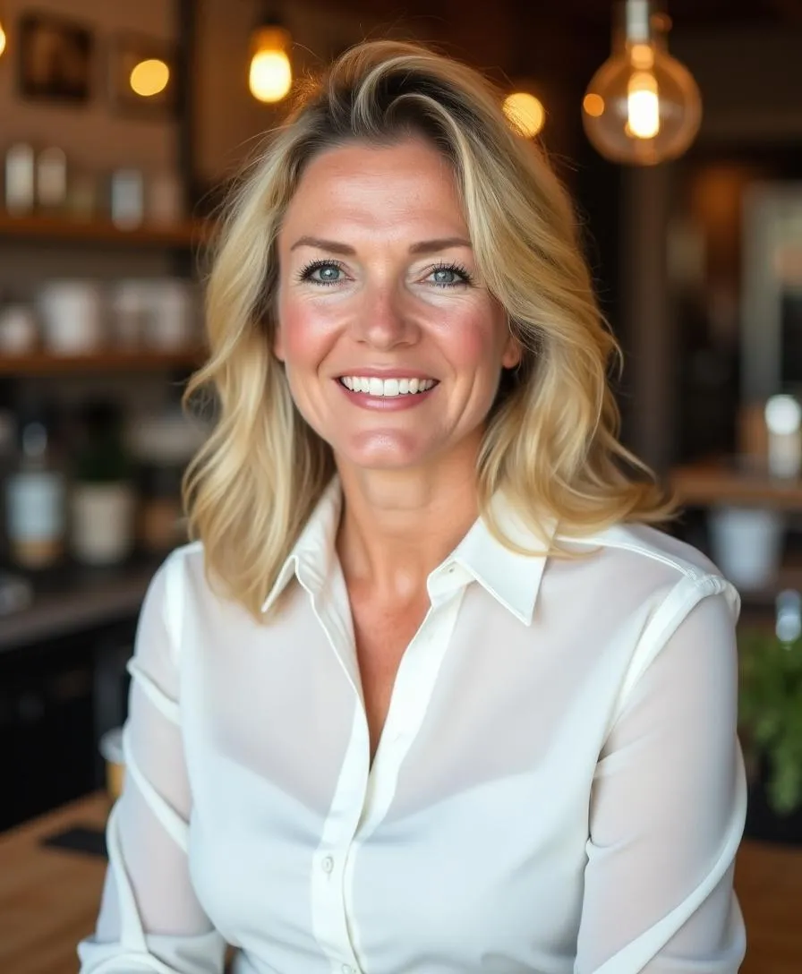 Coach from Launch Pad Lifestyle Coaching smiling in a bright, minimal space