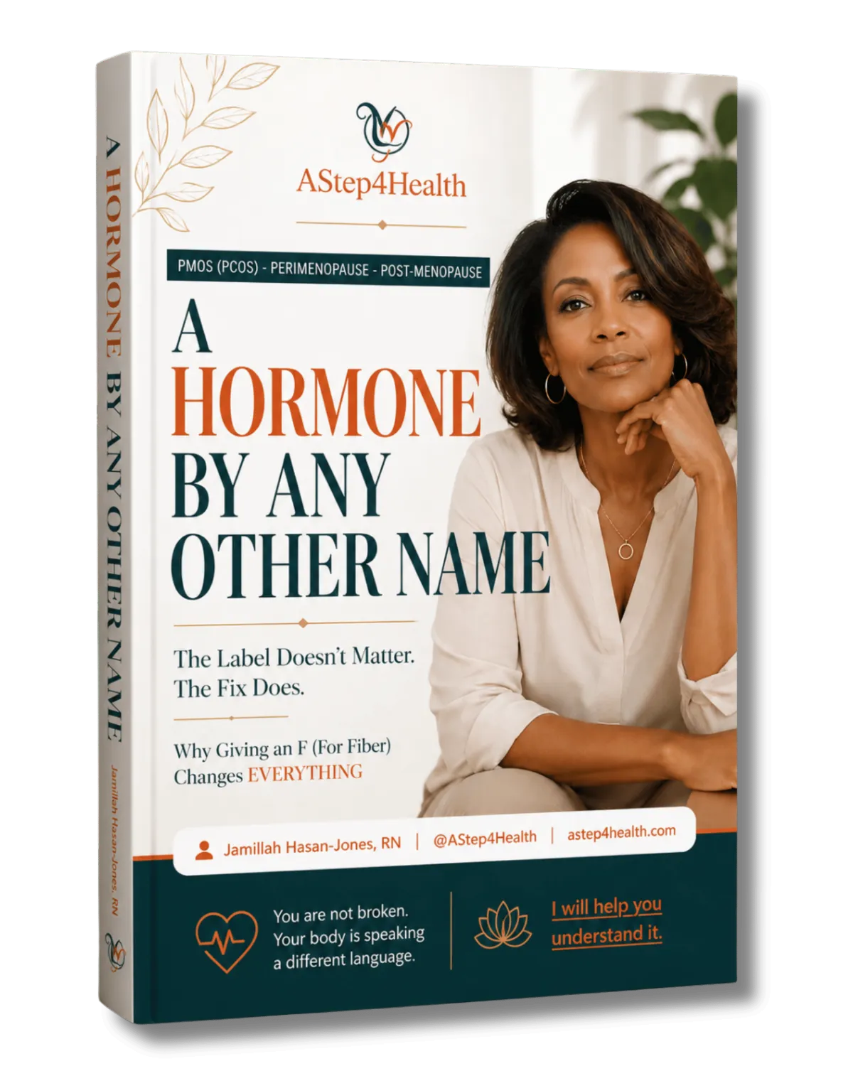 Confident woman in a clinical-luxury setting representing hormone wellness