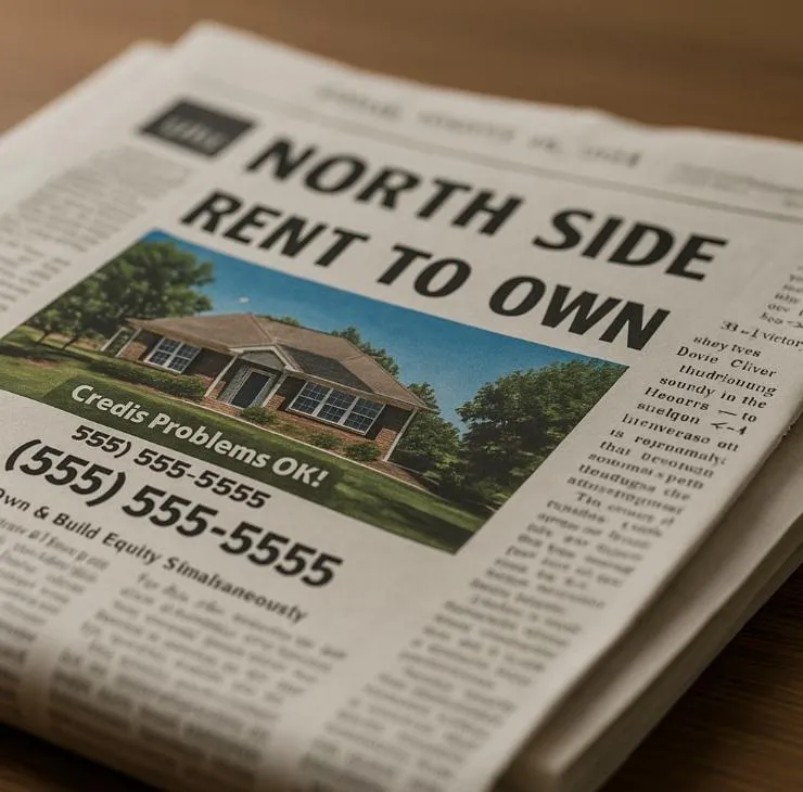 Newspaper ad for a property for sale