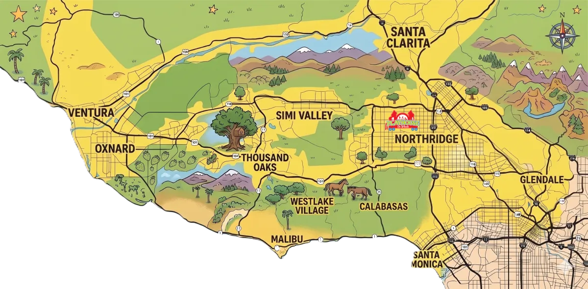 Service Map: Serving Northridge, CA and Surrounding areas.