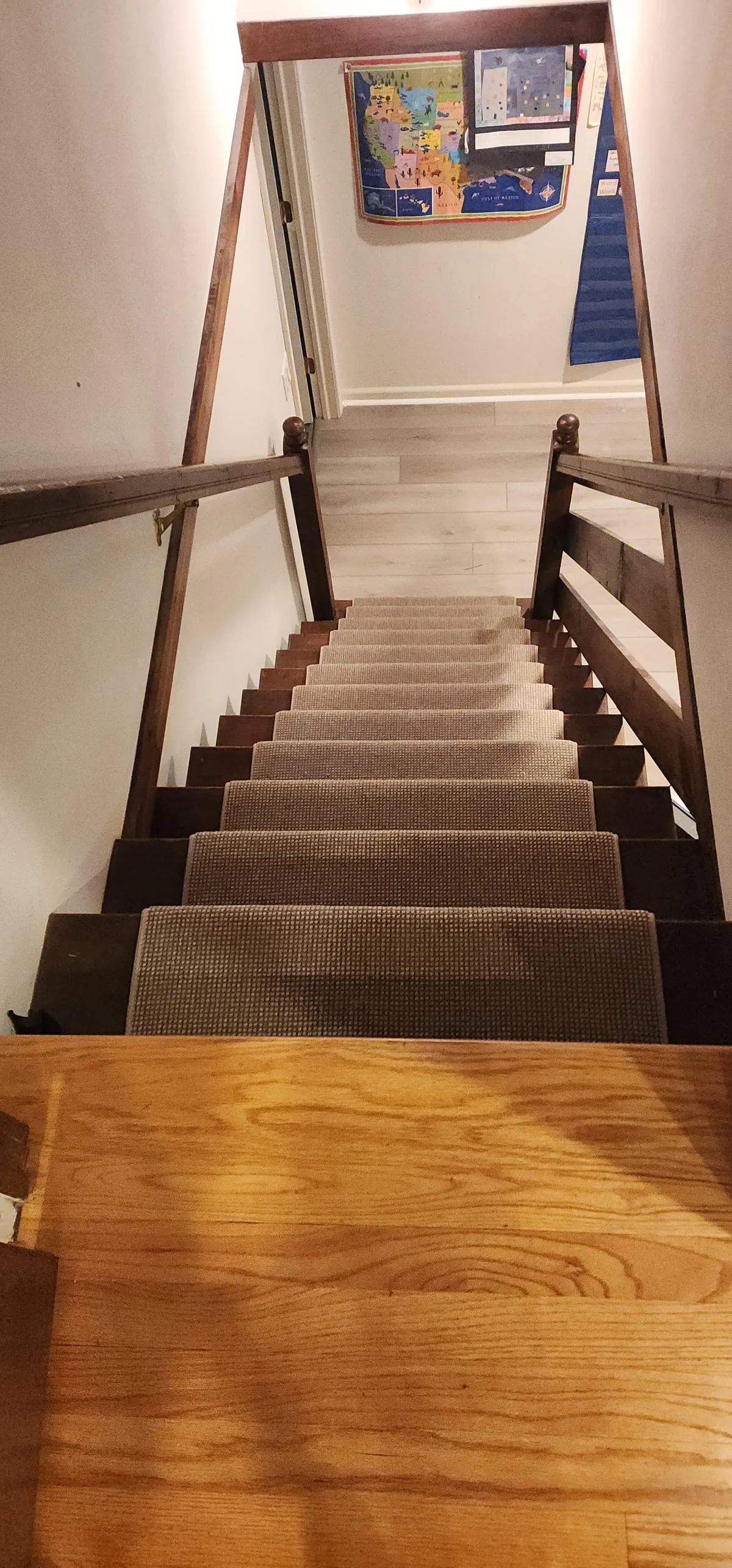 Custom stair runner & LVP flooring