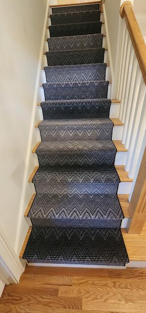 Custom stair runner & LVP flooring