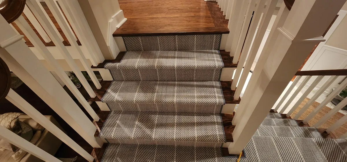 Custom stair runner & LVP flooring