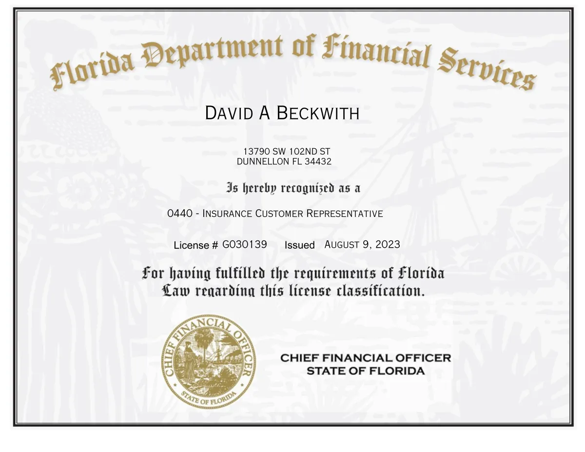 Florida Health Insurance Broker License