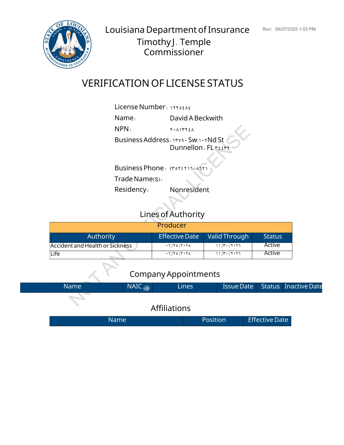 Louisiana Health Insurance Broker License