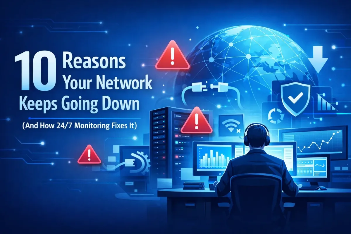 10 Reasons Your Network Keeps Going Down (And How 24/7 Monitoring Fixes It)