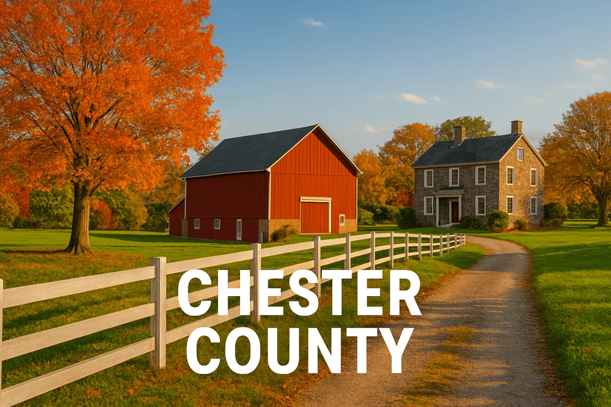 nestled in the heart of southeastern pennsylvania, chester county is a blend of historic charm and modern sophistication