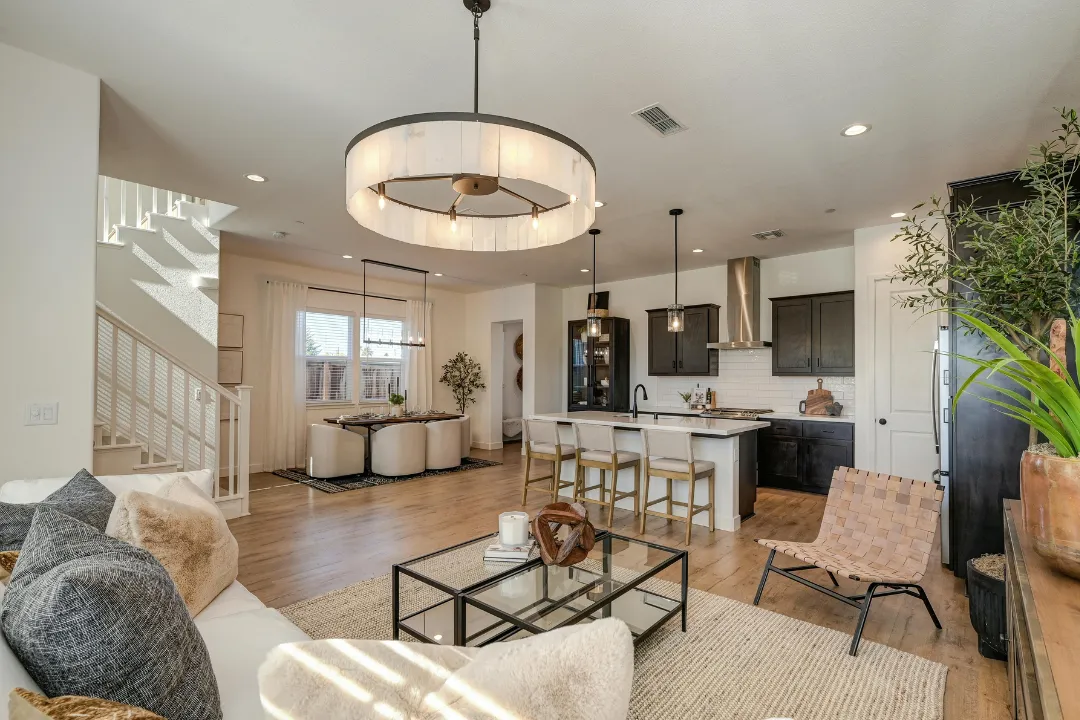 brown wooden framed yellow padded chair