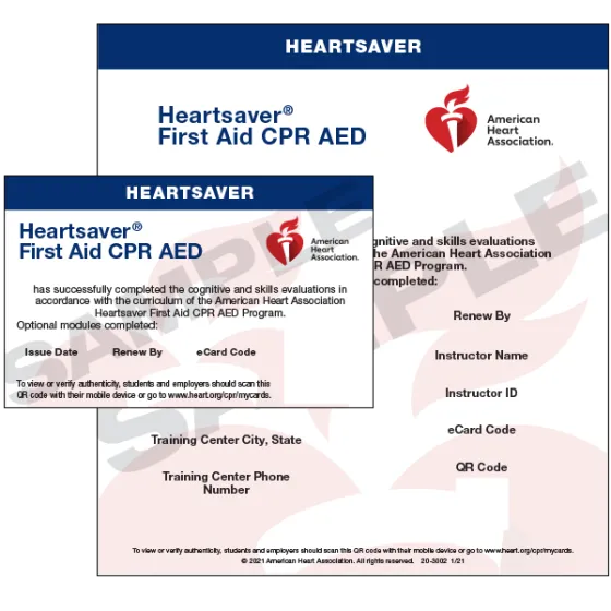 American Heart Association (AHA) Heartsaver First Aid, CPR & AED Certification and Training in Nashville