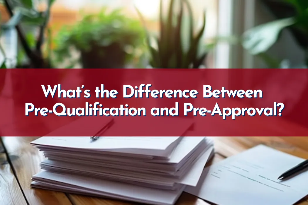 First-time home buyer in Austin Texas reviewing mortgage pre-approval and pre-qualification paperwork with a lender