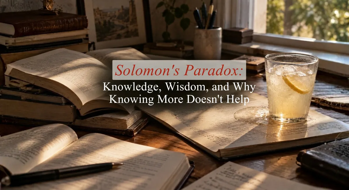 Solomon's Paradox: Knowledge, Wisdom, and Why Knowing More Doesn't Help
