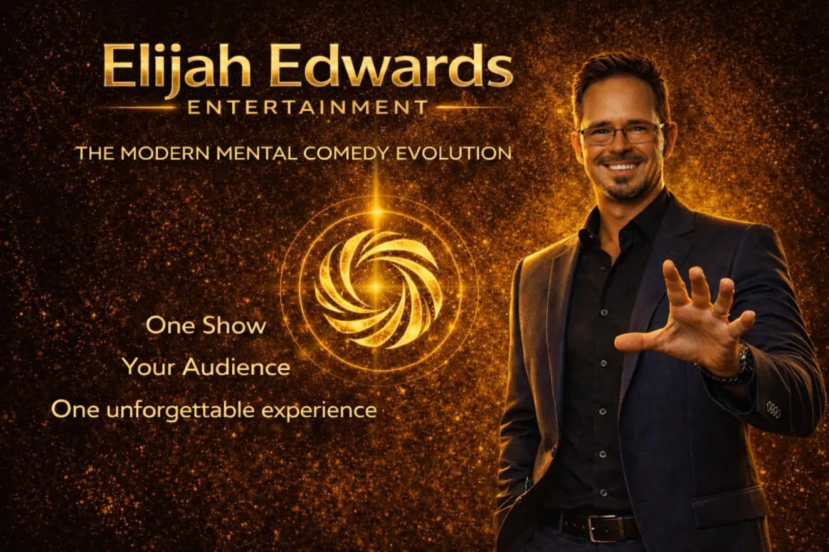 “LIMITLESS — Elijah Edwards, the Modern Mental Comedy Evolution, delivering magic, mentalism, hypnosis, and comedy as a world-class, audience-driven live experience.”