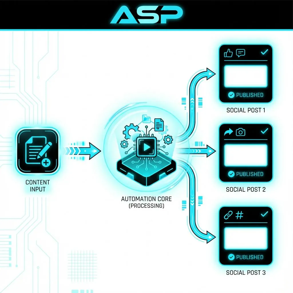 HyppoAds Auto Social Posting system showing automated social media content publishing