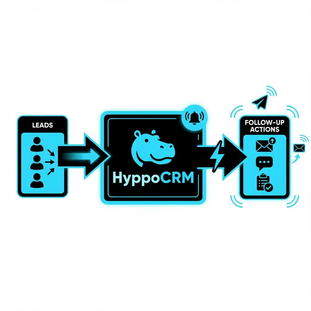 HyppoAds CRM and lead automation system capturing and following up with leads automatically
