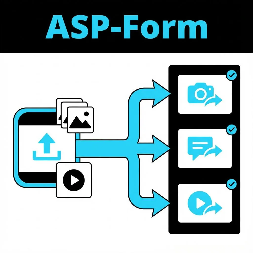 HyppoAds ASP-Form system automatically posting social content from uploaded photos and videos