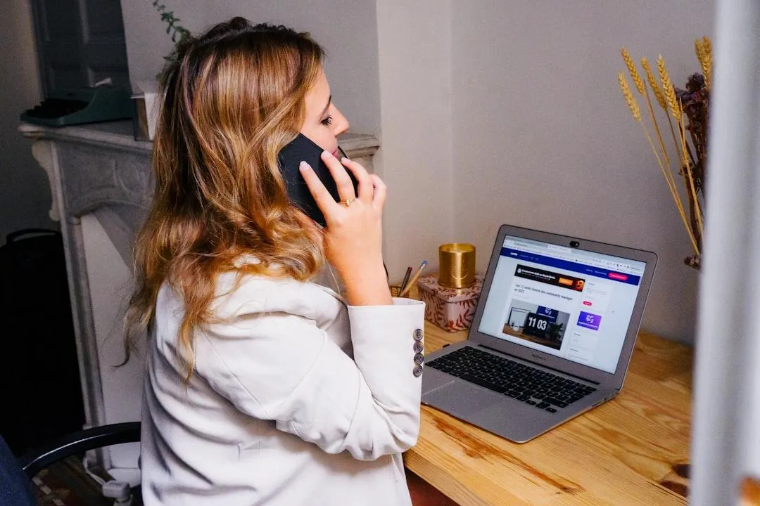 Person making a phone call