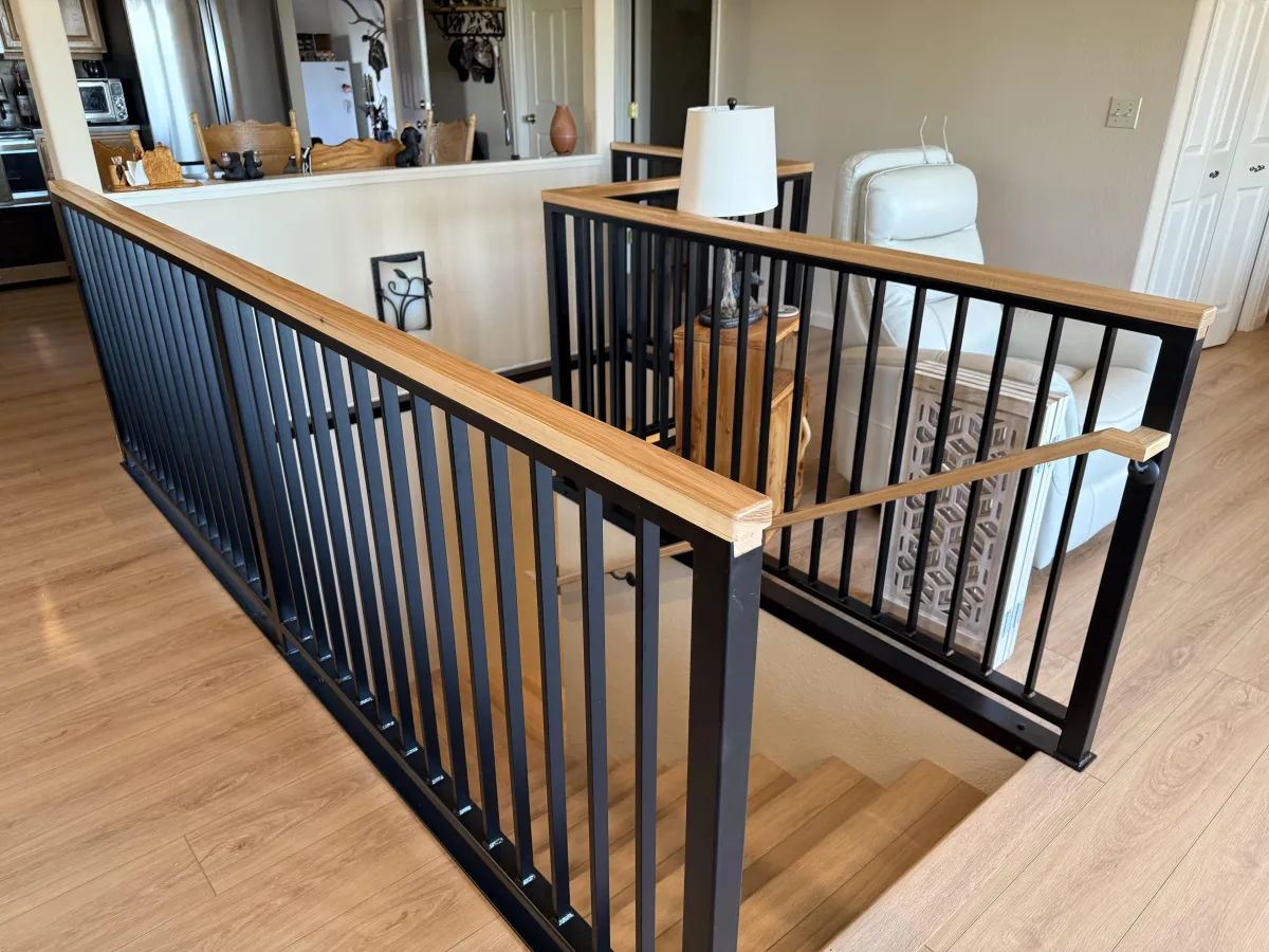 Loft landing overlooking living room