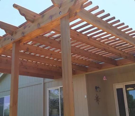 Custom wooden pergola craftsmans