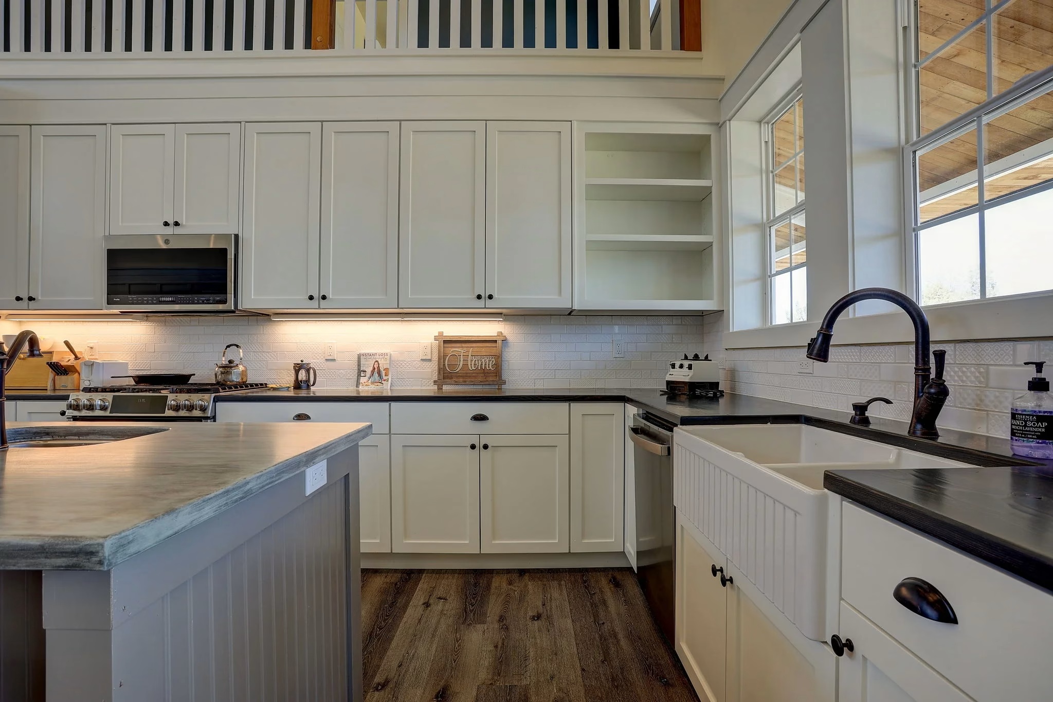 Kitchen remodel with white cabinetry