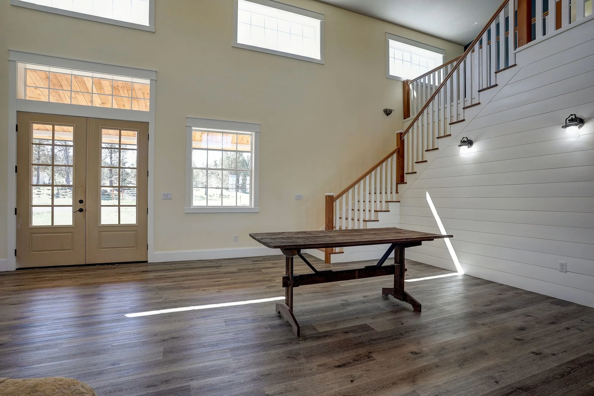 Custom wood staircase installation