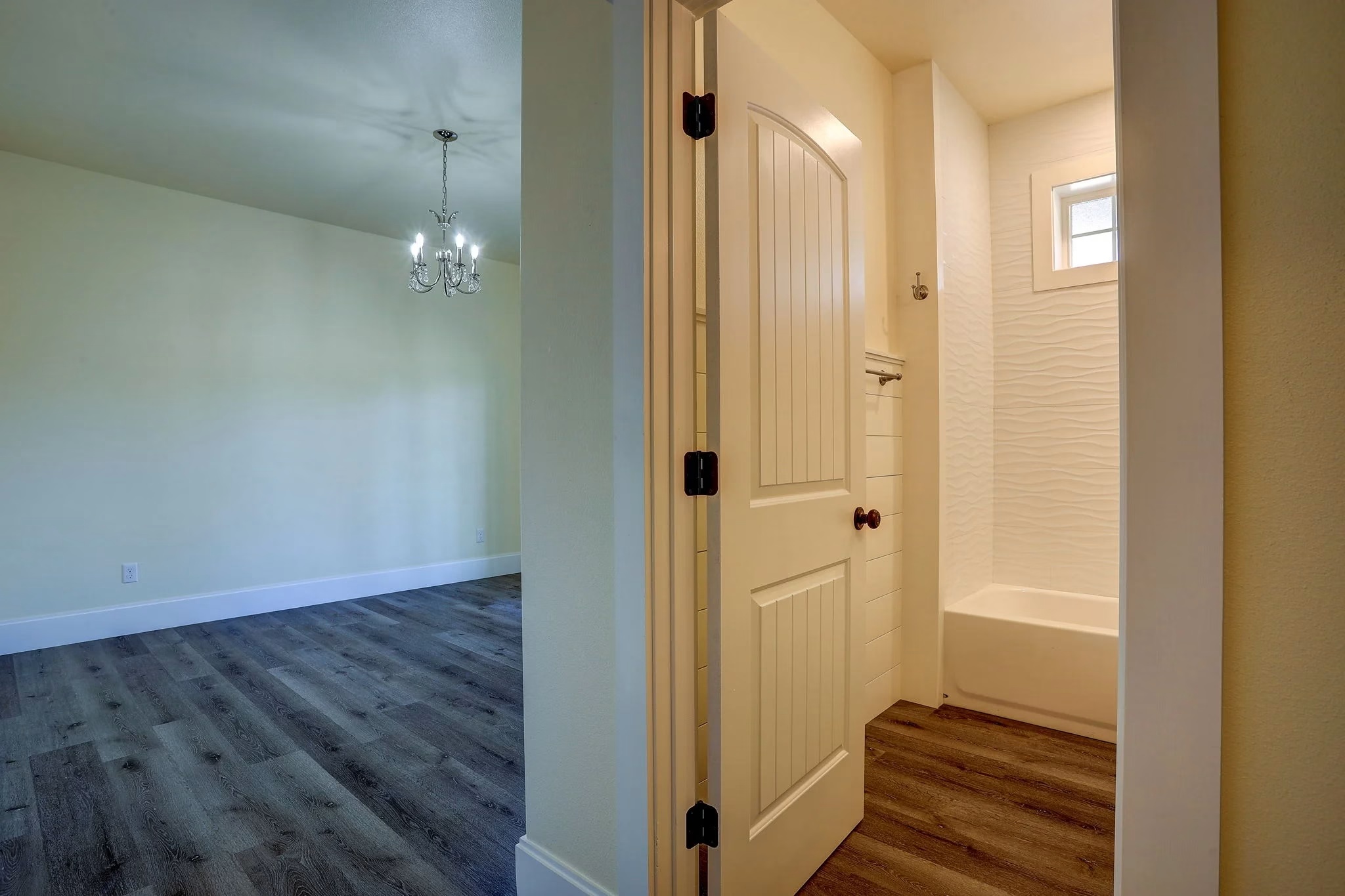 Hallway flooring installation