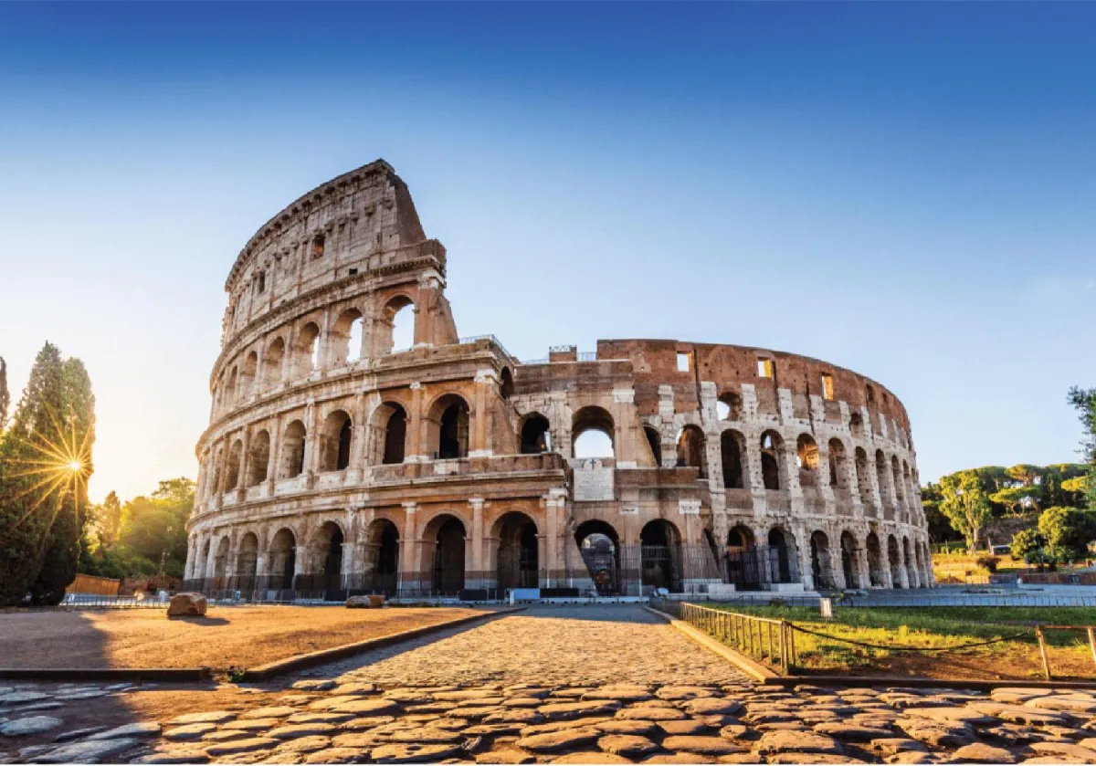 Image of the historic Colosseum in Rome