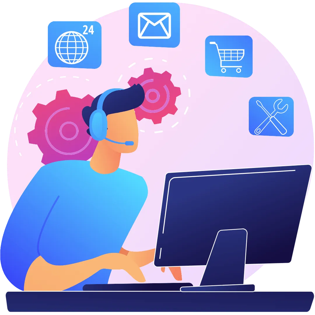 Cartoon of someone frustrated while trying to make travel arrangements