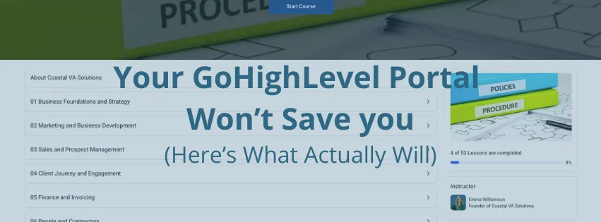 Snapshot of a GHL portal