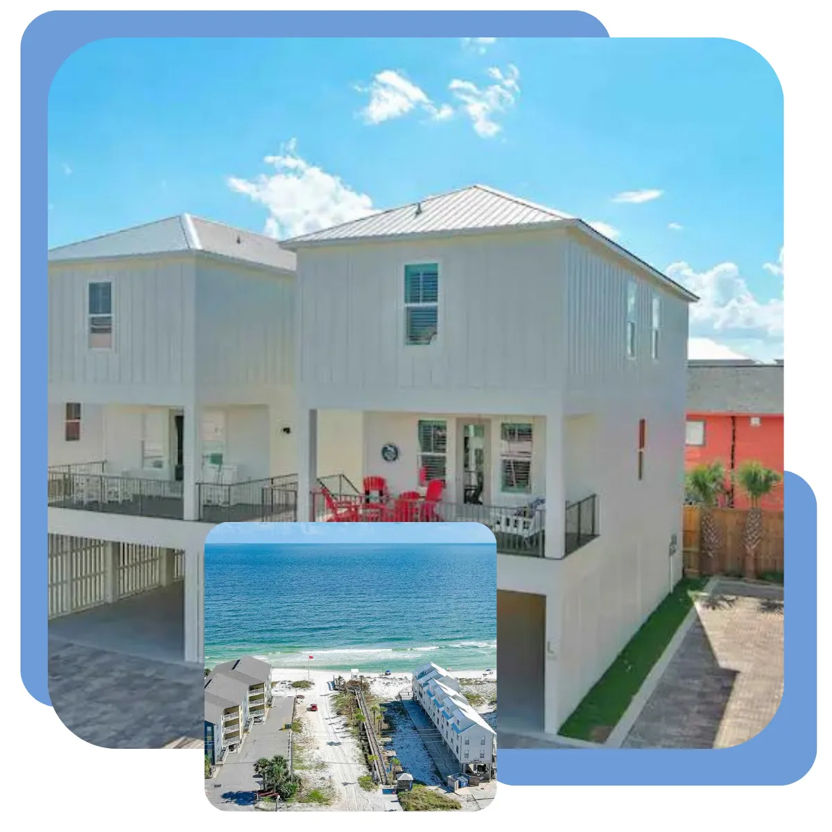 Stay at Beach Haven Cottage in Gulf Shores, AL, a lovely home on Beach Blvd's quiet end. Decorated with art and comfy furniture, it's close to the beach, has a pool, parking, outdoor shower, and TVs in every room. Just 5 minutes from "The Hang Out" and shops, it's a top-rated spot!