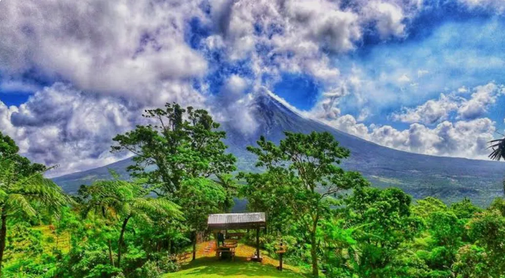 Scenic trail near The Campsite overlooking water and islands