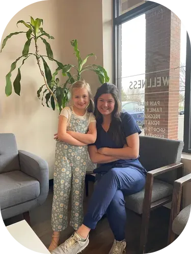 Dr. Haley with young girl