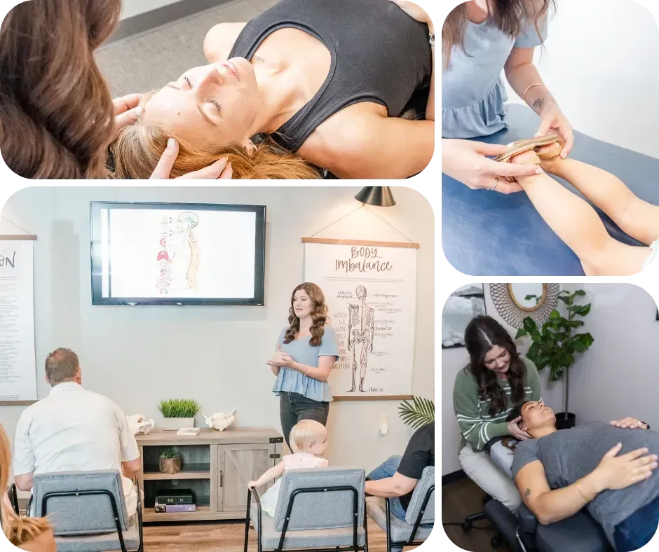 collage of patients with Dr. Haley