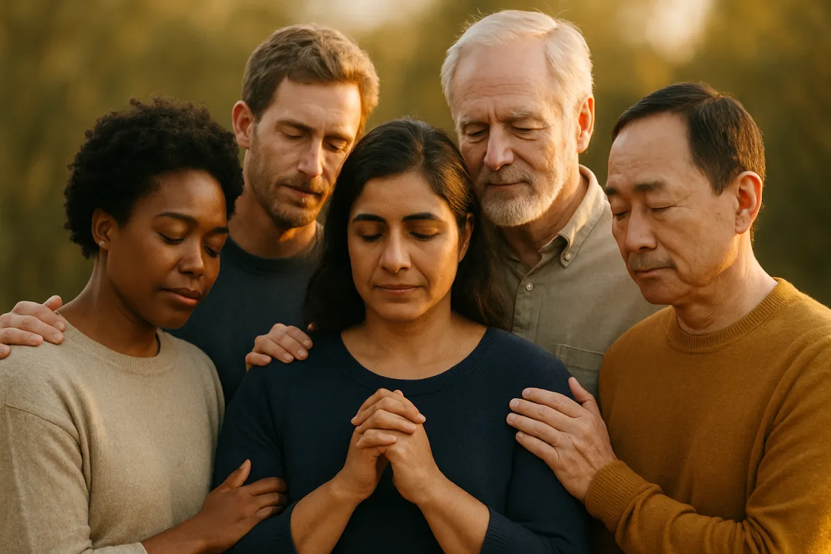 a person standing in front of a fence with a drawing on it