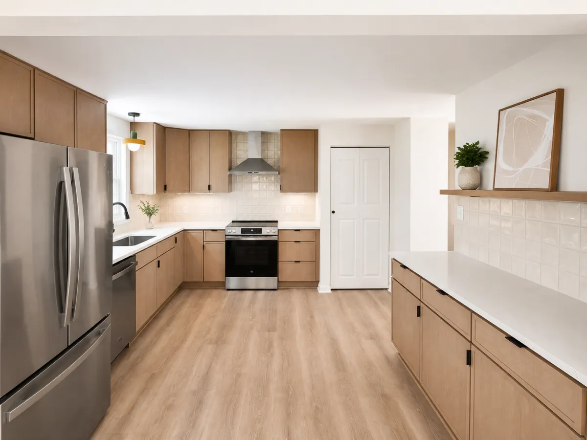 Luxurious open plan kitchen details