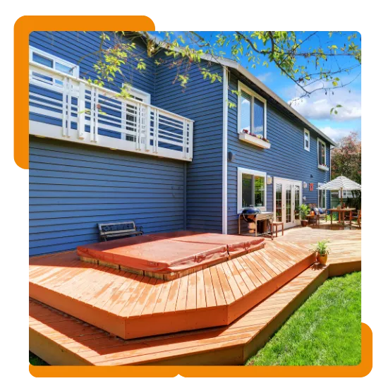 Custom deck builder in Stafford VA planning a backyard deck