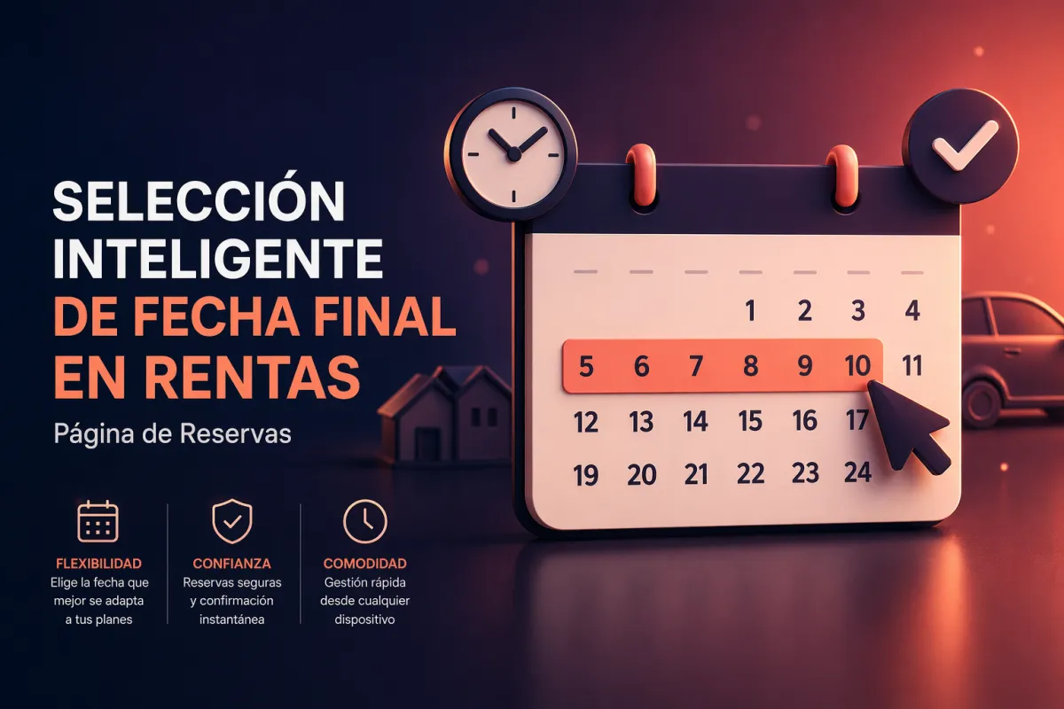 📅 Rentas más Inteligentes: Selección de Fecha Final en tu Página de Reservas
