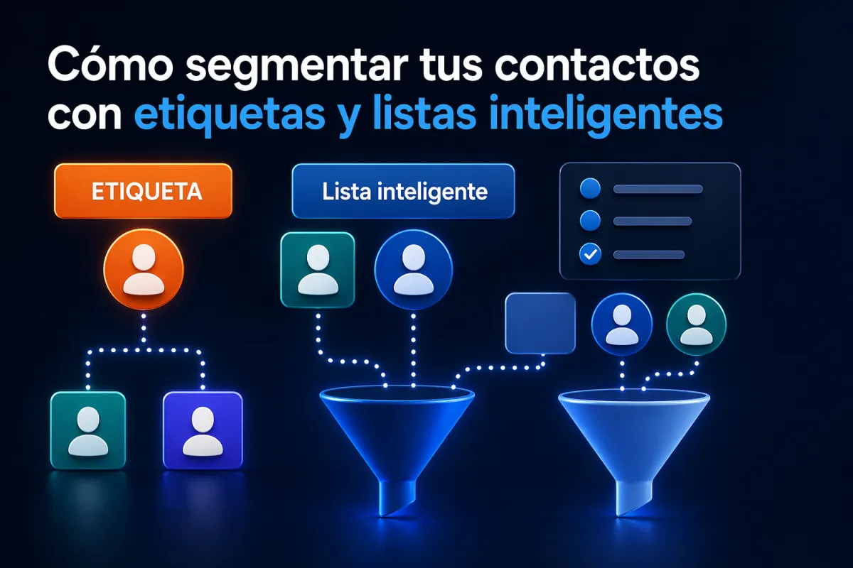 Cómo segmentar tus contactos con etiquetas y listas inteligentes