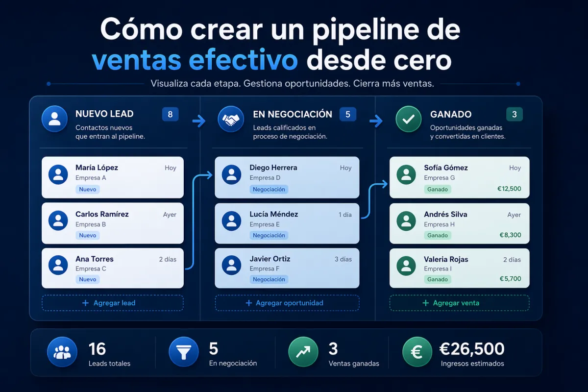 Cómo crear un pipeline de ventas efectivo desde cero
