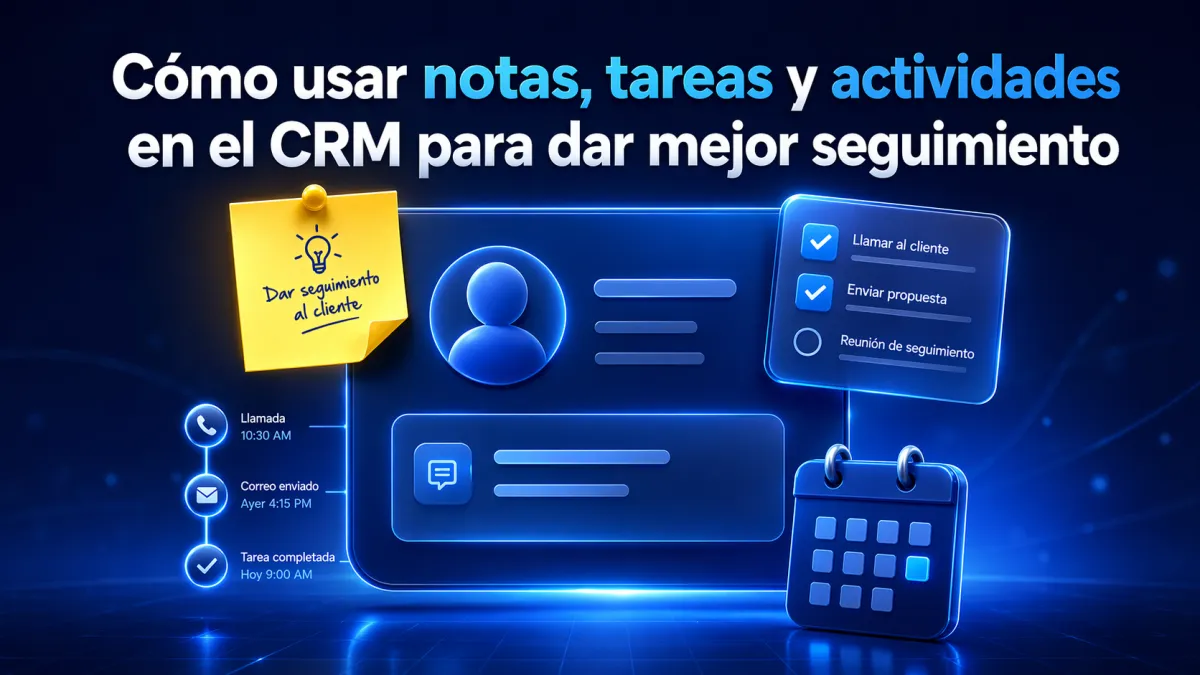 Cómo usar notas, tareas y actividades en el CRM para dar mejor seguimiento