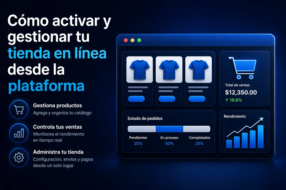 Cómo activar y gestionar tu tienda en línea desde la plataforma