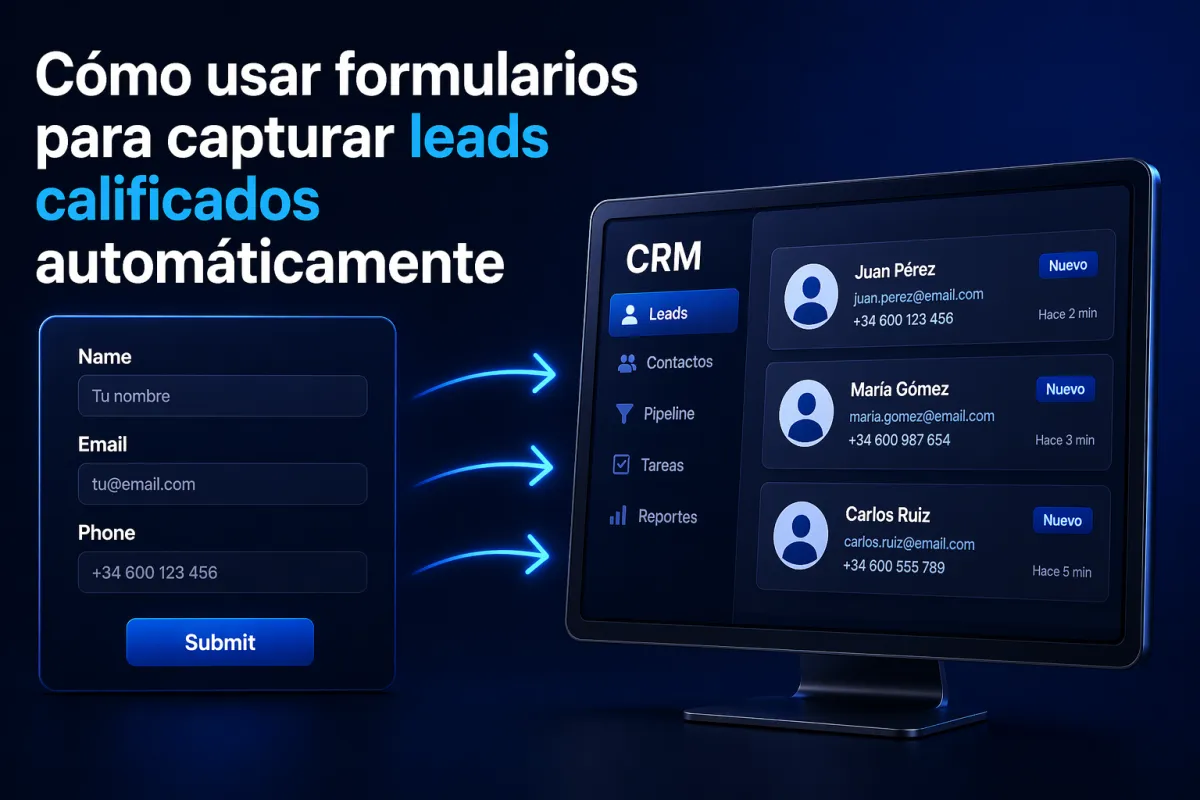 Cómo usar formularios para capturar leads calificados automáticamente